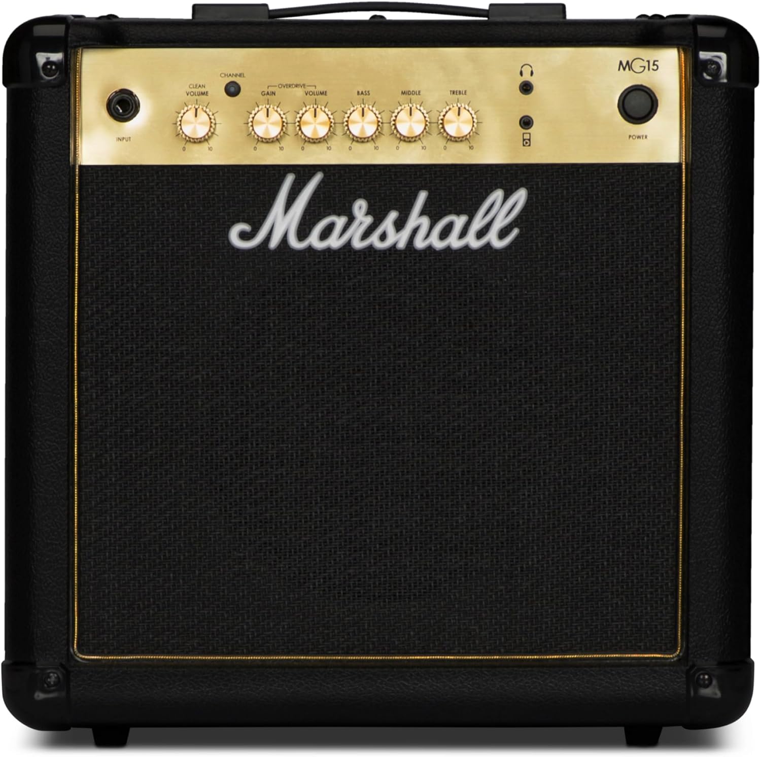 Marshall Amps Guitar Combo Amplifier, 3.5mm Jack, Black (M-MG15G-U)